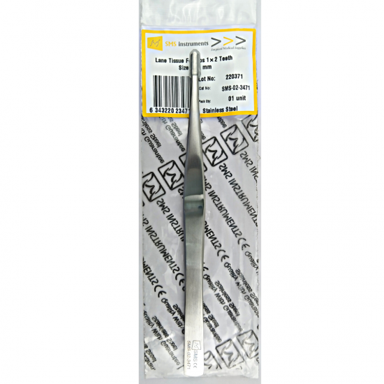 Lane Tissue Forceps (1x2 teeth) 17.5 cm