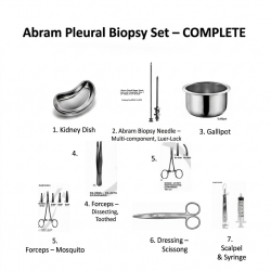 Abram Pleural Biopsy Set | Premium Thoracic Surgical Instrument Set 