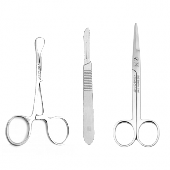 Feline Spay Kit | Complete Veterinary Surgical Instrument Set (Buy One Set Get One Free Kidney Dish)