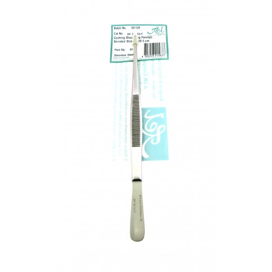 Cushing Dissecting Forceps Serrated Straight 20.5 cm