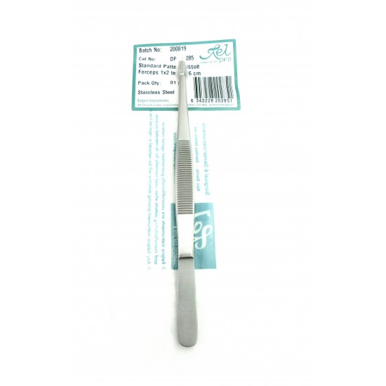 Standard Pattern Tissue Forceps 1x2 teeth 16 cm