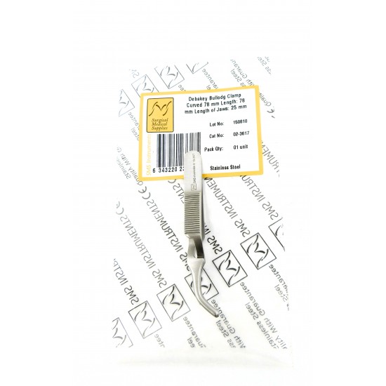 Debakey Bulldog Clamp Curved 78 mm 25 mm