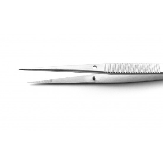 Micro Dissecting Iris Forceps Fine Straight Serrated 11.5 cm