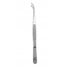 Thumb Tissue Forceps (1X2 Teeth) Curved 13 cm