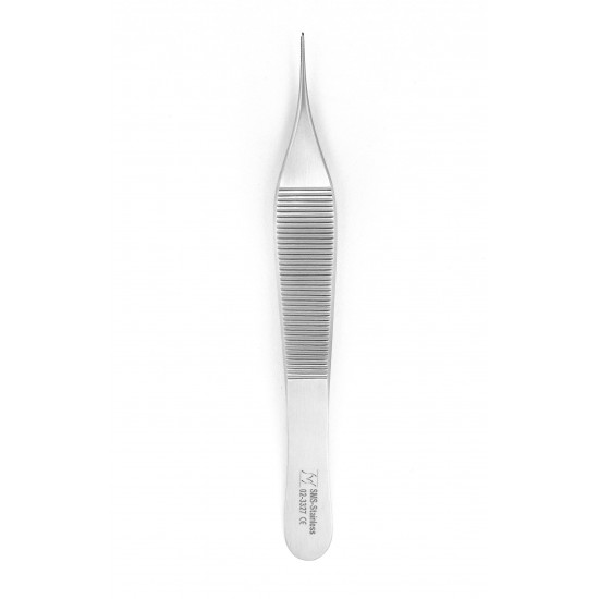 Micro Fine Adson Dissecting Forceps Straight Serrated 12 cm