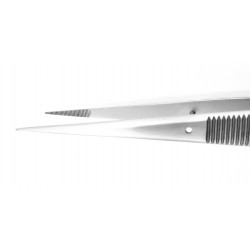 Splinter Dissecting Forceps Pin Hole Fine Tips Straight 16.5 cm
