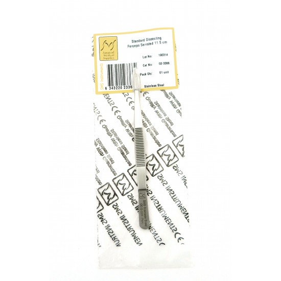 Standard Dissecting Forceps Serrated 11.5 cm