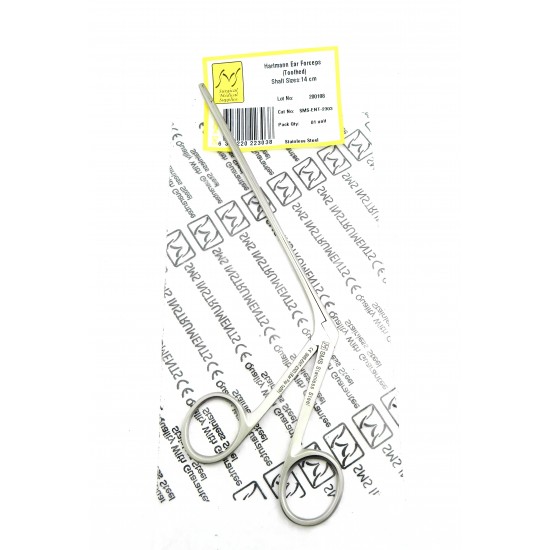 Hartmann Ear Forceps 1x2 teeth 14 cm