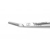Hysterectomy Forceps Angled Flat 1x2 teeth 19.5 cm