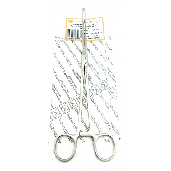 Foerster Ballenger Sponge Forceps Straight Serrated Jaws 24 cm