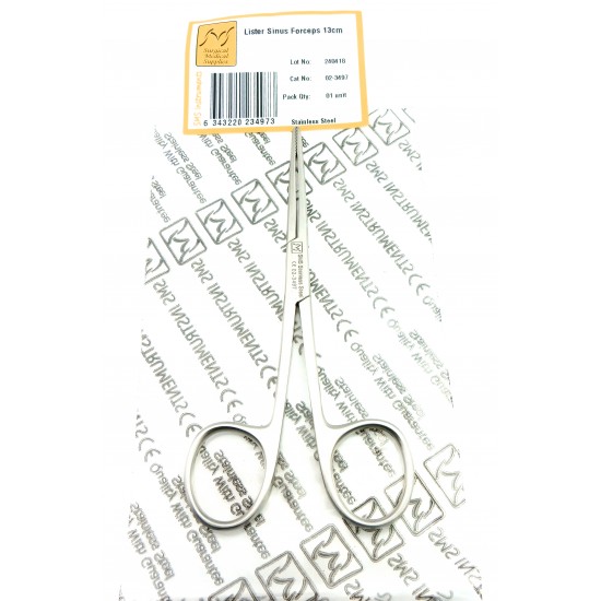 Lister Sinus Dressing Forceps 13 cm Stainless Steel