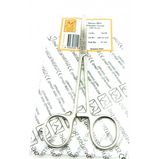 Spencer Wells Haemostatic Artery Forceps Curved 15 cm Stainless Steel