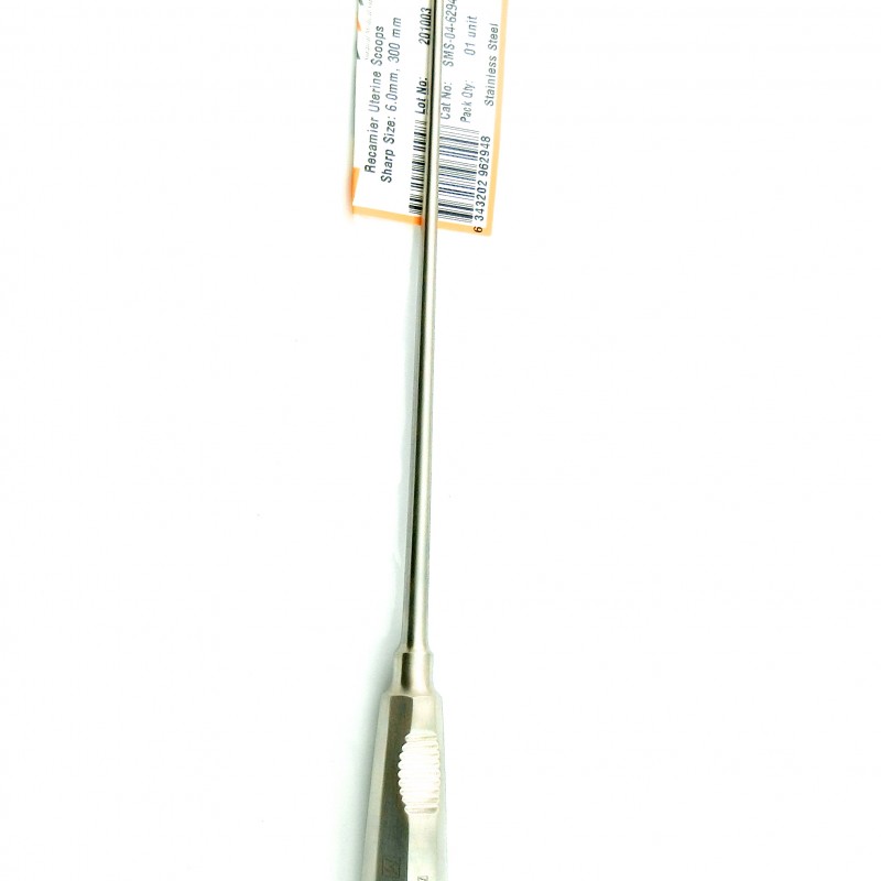 Recamier Uterine Scoops Sharp Size 6.0 mm, 300 mm