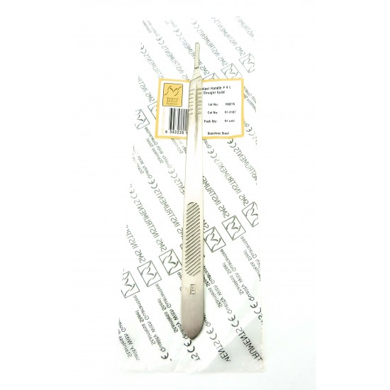 Scalpel Handle No. 4 L Straight Solid No. 4 L