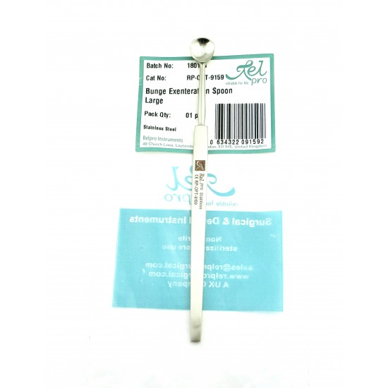 Bunge Enucleation Spoon Figure 6 Length 140 mm