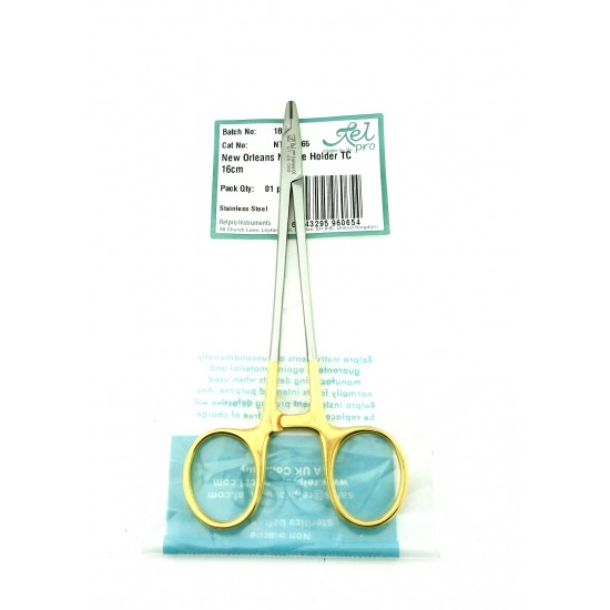 New Orleans Needle Holder TC Tungsten Carbide 16 cm