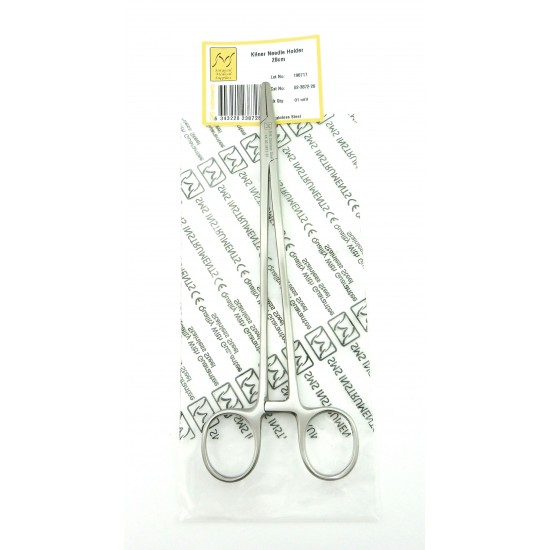 Kilner Needle holder Serrated Curved 20 cm