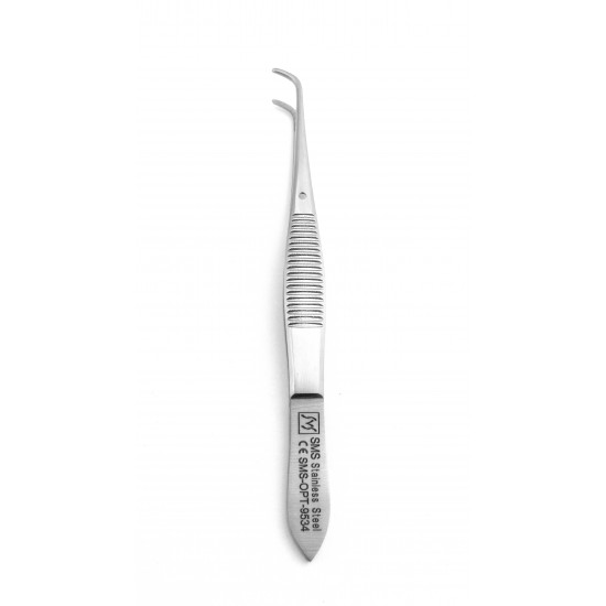 Eye Dressing Forceps strong curved 10 cm