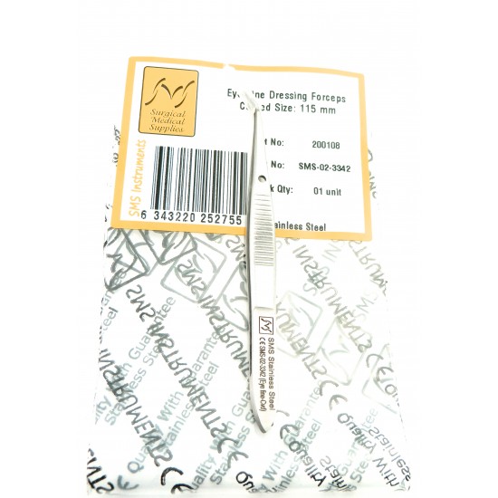 Eye Fine Dressing Forceps Curved 115 mm