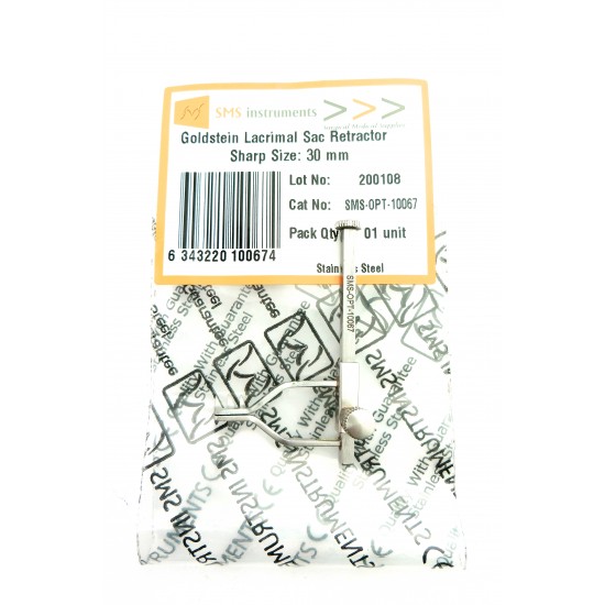 Goldstein Lacrimal Sac Eye Retractor Sharp 30 mm