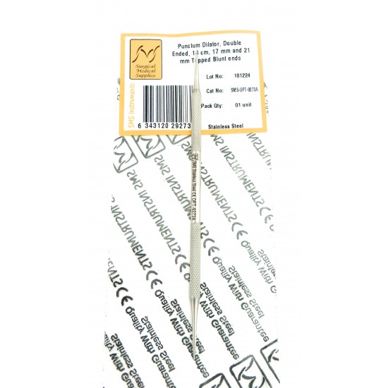 Punctum Dilator Double Ended 14 cm Tapped Blunt ends 17 mm and 21 mm