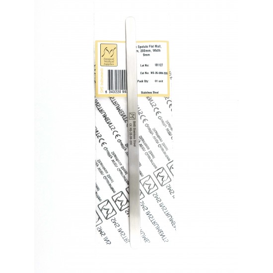 Brain Spatula Flat Mall width 9 mm, length 200 mm
