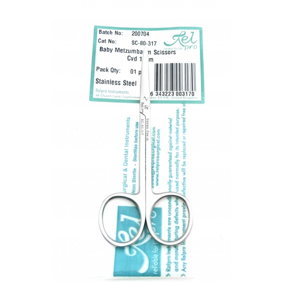 Baby Metzumbam Scissors Curved 11 cm