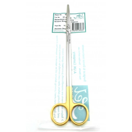 Metzenbaum Dissecting Scissors Straight Tungsten Carbide TC 23 cm
