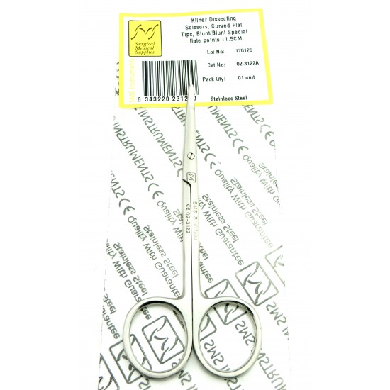 Kilner Dissecting Scissors Curved 11.5 cm