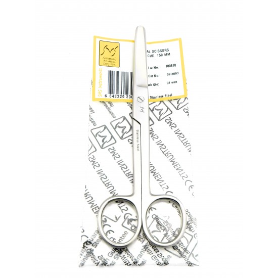 Standard Scissors Blunt Blunt Curved 15 cm Stainless Steel