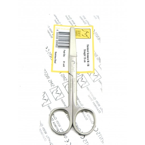 Standard Surgical Scissors Blunt Blunt Straight 13 cm