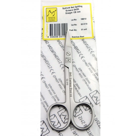 Systrunk Nail Splitting Scissors Sharp Blunt Straight 130 mm