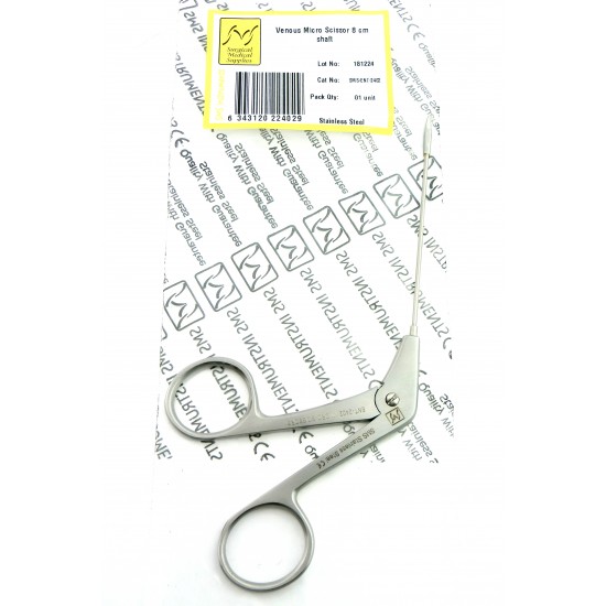 Venous Micro Scissors Straight Shaft 8 cm